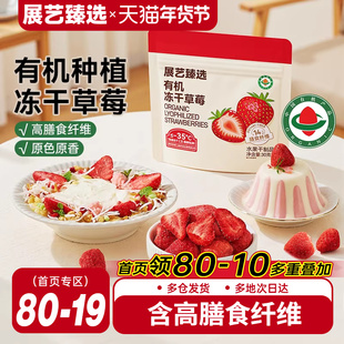 展艺臻选有机冻干草莓雪花酥用牛轧糖零食芒果干水果脆烘焙原材料