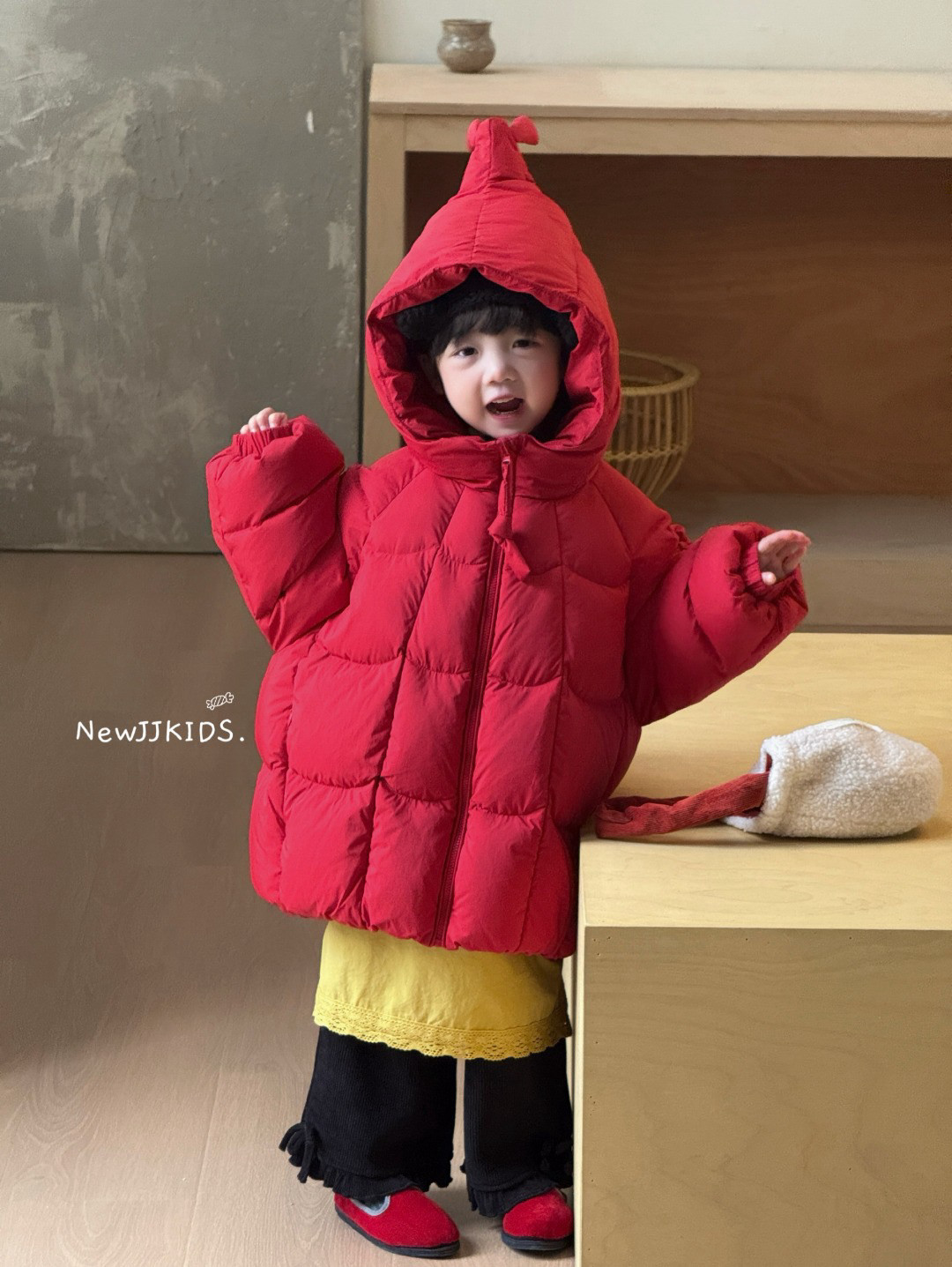 断码特价 专柜正品冬季新款 女小童韩版休闲中长款羽绒服外套9099