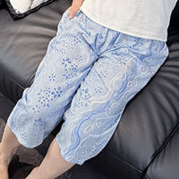 Spring and summer home pants, cotton and silk seven-inch mid-length pants, pajama pants for women, thin cotton and silk for home wear, artificial cotton loose thumbnail 6