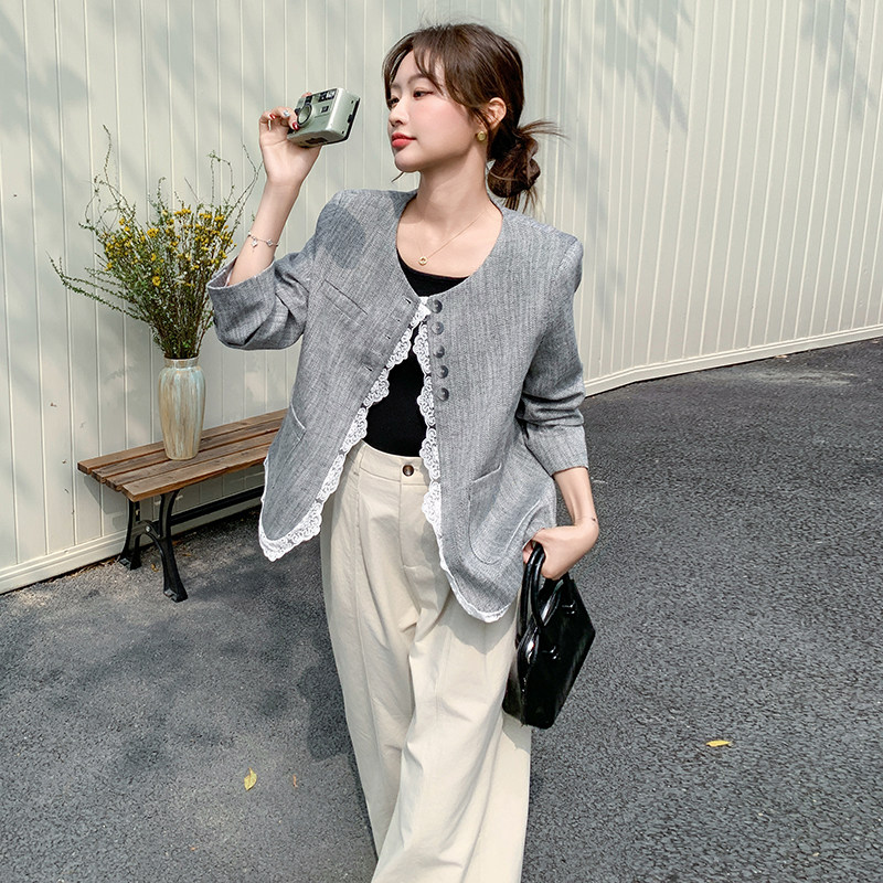 蕾丝花边西装外套2C208-W2510-P140-K208,女装西装,2C208