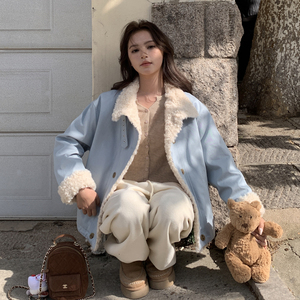 25冬季50绒 羊羔毛拼接款派克羽绒服2C208-X2575-P215-K288图片
