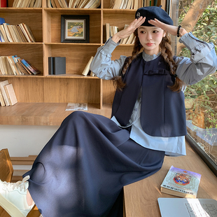 P210 25春季 三件套T2508 木耳边衬衫 P298 新款