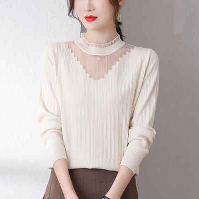 大码女装2025新款春秋款上衣黑色半高领毛衣薄款内搭针织打底衫女