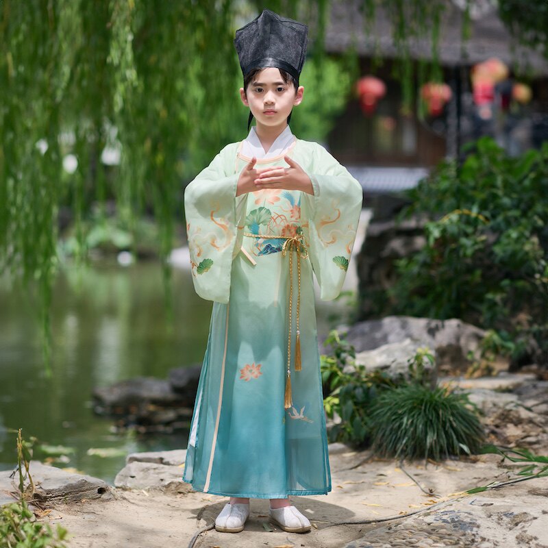 男童汉服夏季儿童古装中国风男孩古风帅气国风青少年男生唐装2025