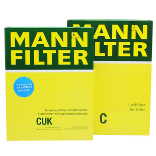 曼牌W7015M+C35177+CUK2733机滤空滤芯空调滤适配沃尔沃XC60/S80