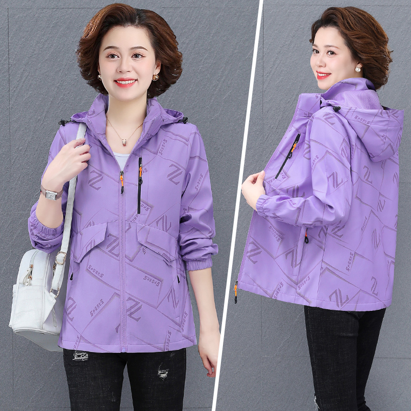 乔舟瓒妈妈运动服套装春秋洋气中年人上衣40岁50中老年春装外套女