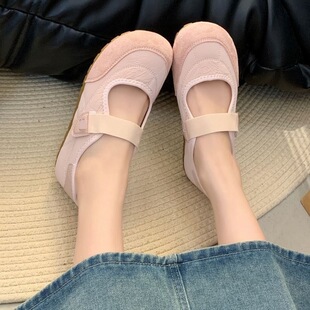 【万达撤柜】魔术贴德训鞋女鞋子2026新款爆款春夏透气平底孕妇小