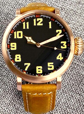 复古Cusn8真青铜壳NH35A机芯男士自动手表大表盘100米防水