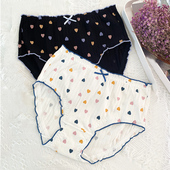 大码 三角裤 内裤 女胖mm200斤纯棉中高腰包臀日系可爱舒适无痕薄款