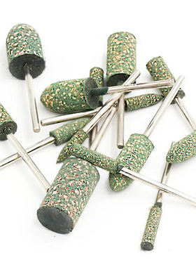 圆柱圆锥芝麻磨头橡胶打磨头金属玉石抛光轮小电磨头电磨头3mm柄