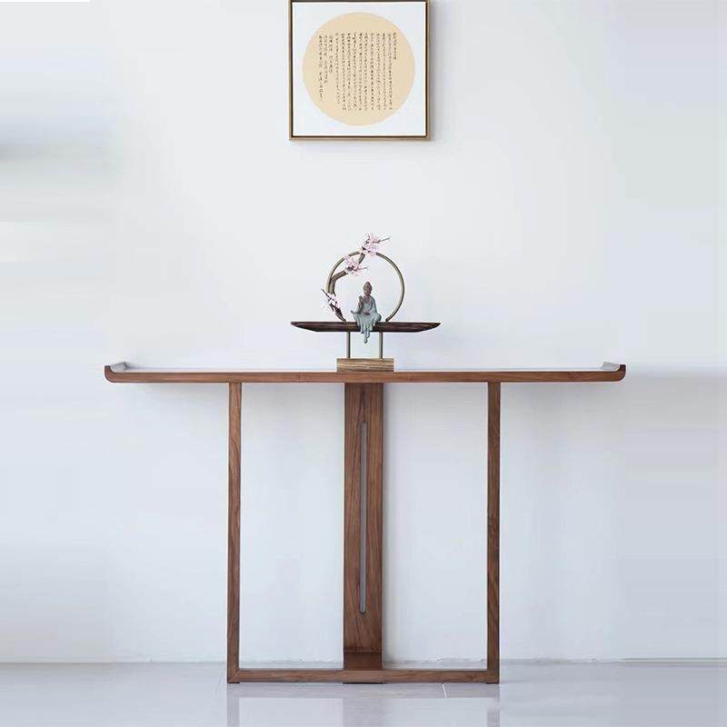 新中式玄关桌墙边玄关柜条案几隔断端景台实木玄关台香案禅意供桌