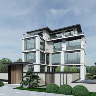 重钢钢结构房大型场馆钢板高强轻质玻璃幕墙户外用装配式别墅