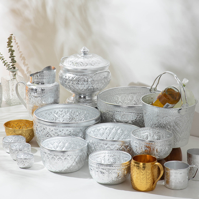 泰国锡碗泡鲁达碗东南亚餐厅餐具