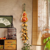 天然葫芦挂件福禄葫芦串挂饰真葫芦家居大门客厅玄关卧室装 饰壁挂