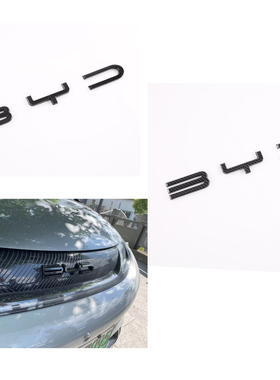 适用比亚迪海豹前中网标 前车标元ATTO3前机盖 BYD字标黑色车标贴