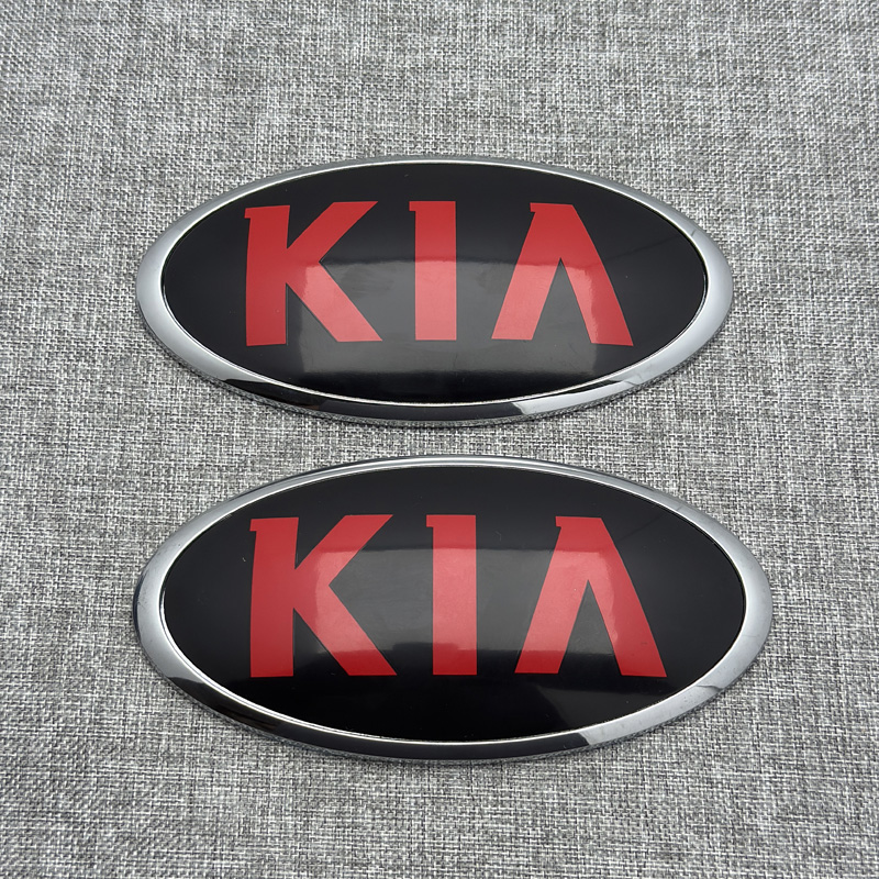 适用于起亚智跑/凯酷K5/焕驰/威客改装红色车标KIA前标后尾标志