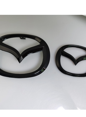 适用于马自达5 MX5 马自达8后背门标志尾门标中网标黑色前脸标