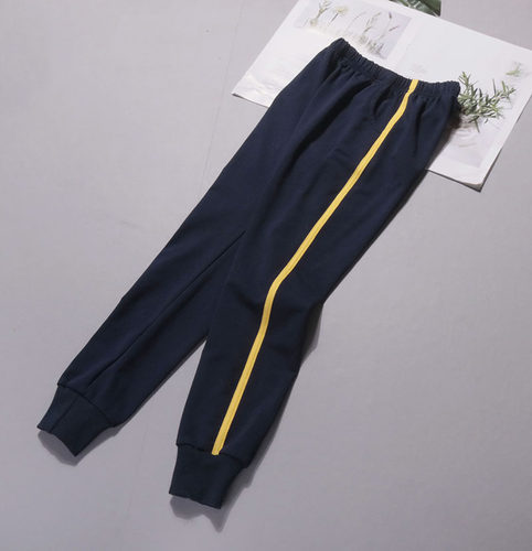 纯棉运动深蓝色卫衣小学生校服裤