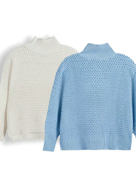 澳洲时尚WITCHERY羊毛混纺女款高领宽松毛衣针织衫 25100911