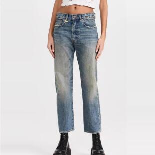 啊13 Boyfriend Jeans 男女同款直筒复古水洗怀旧牛仔裤24110608