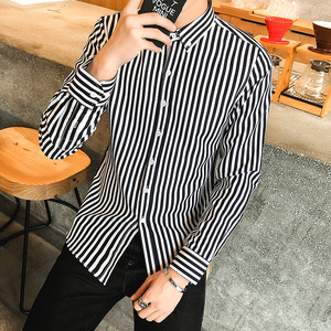 17春款男士条纹长袖衬衫聚酯纤维 266-C16-P23图片