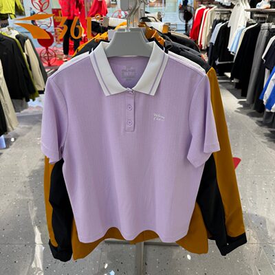361度女子翻领短袖T恤运动polo衫