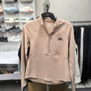 361度女运动长袖T恤衫半拉链外套时尚卫衣2026春季新品562613102