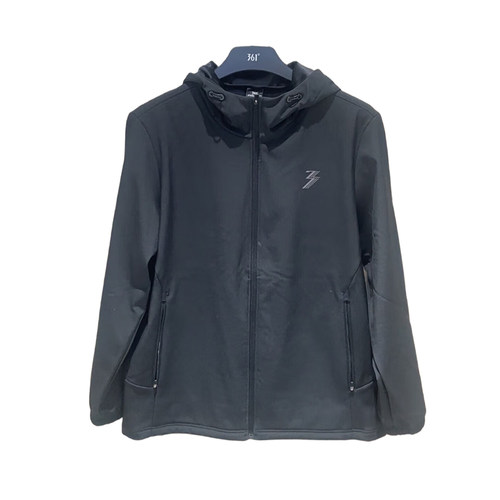 361度男式运动风衣外套连帽绒里加厚保暖上衣冬季新品552542004A