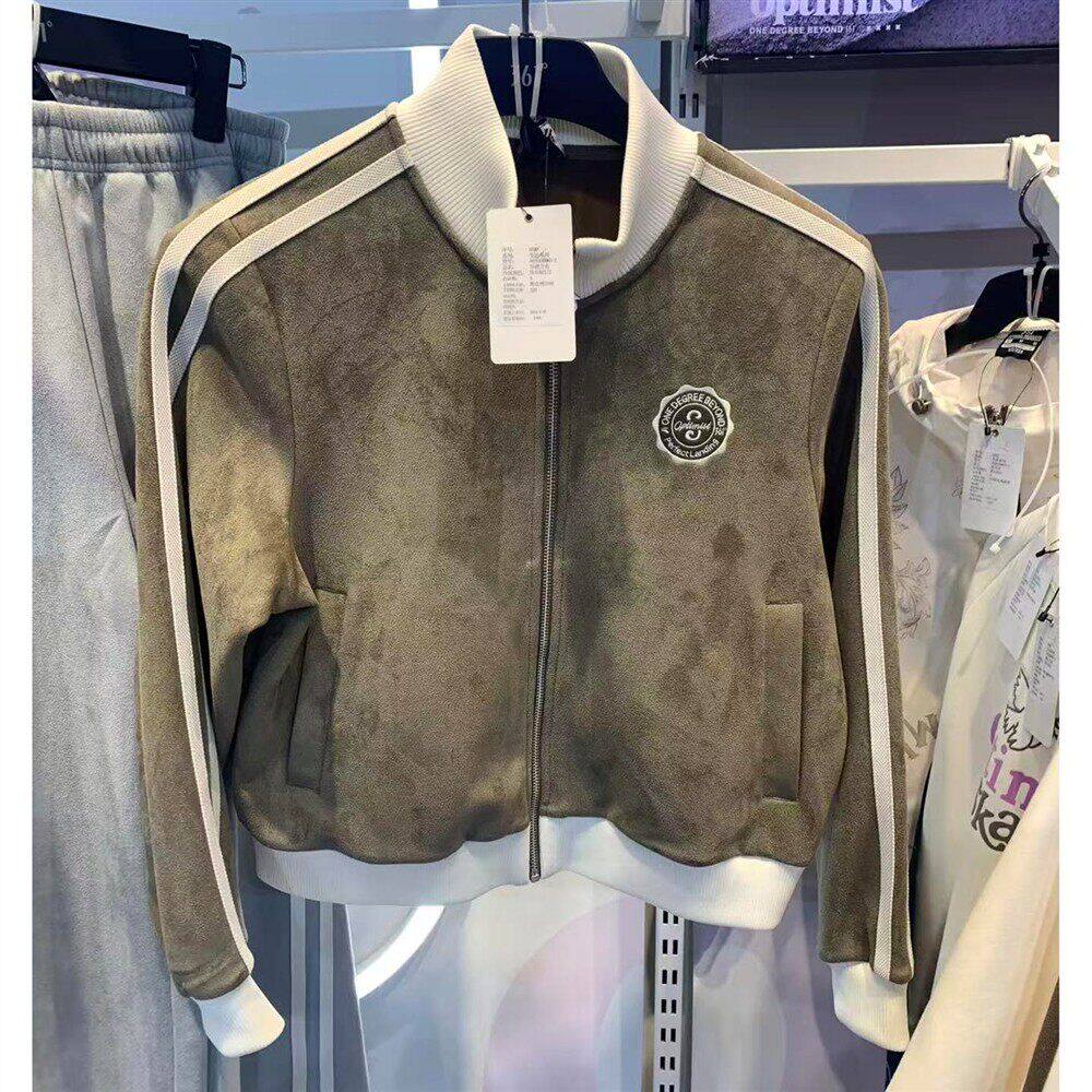 361度女立领外套撞色复古棒球服夹克上衣2026春季新品562619006A