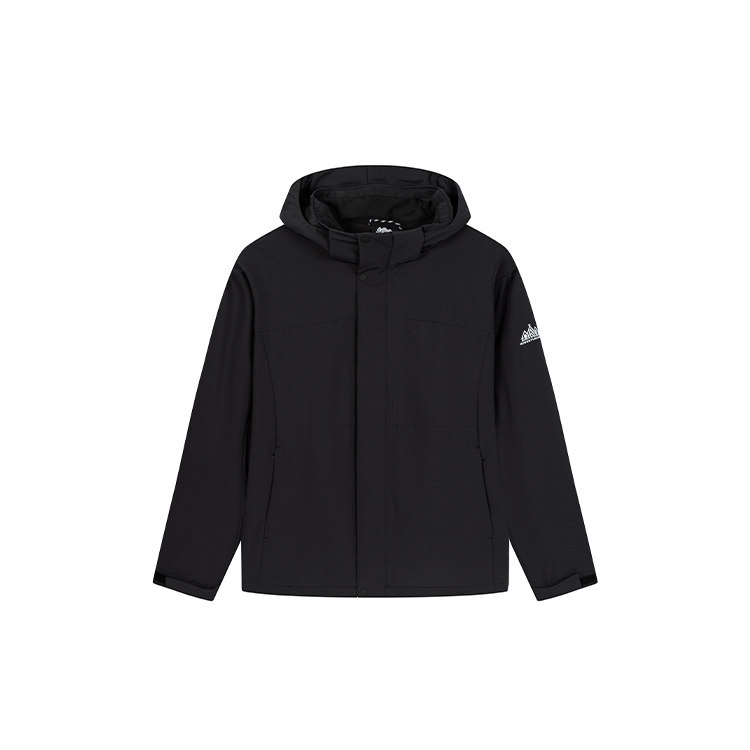 361度运动风衣男绒里防风保暖外套连帽短款上衣冬季新品552543603