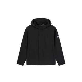 361度运动风衣男绒里防风保暖外套连帽短款上衣冬季新品552543603