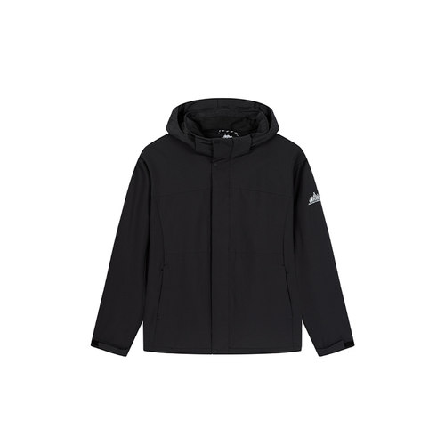 361度运动风衣男绒里防风保暖外套连帽短款上衣冬季新品552543603