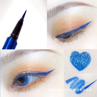 又A又飒!克莱因蓝珠光眼线液笔蓝色钻闪cos持久妖姬宝石之国cos服