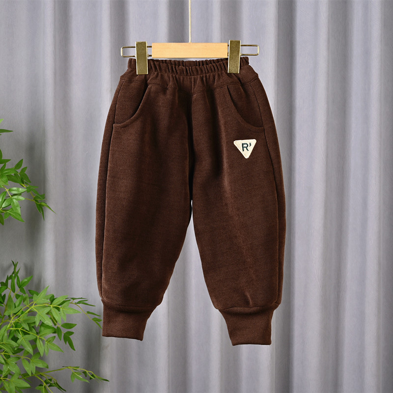 加绒加厚裤子冬装新款童装儿童秋冬保暖休闲裤男女宝宝小童长裤