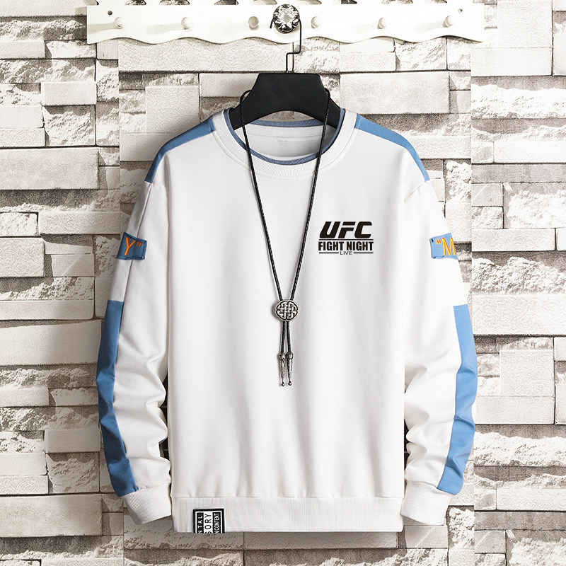 春秋UFC格斗MMA圆领套头男混合格斗武术散打拳击运动长袖外套
