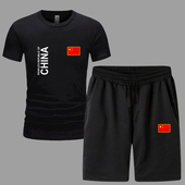 衫 2025夏季 T恤短袖 跑步运动服男女新款 教练训练服 中国国家队短裤