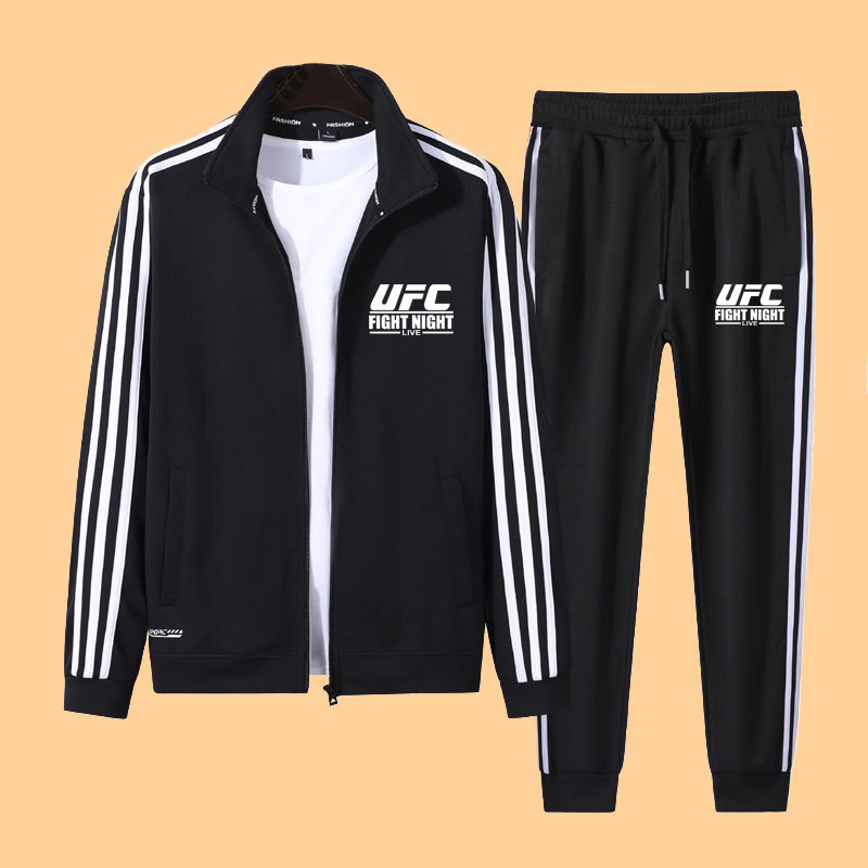 男士UFC卫衣格斗训练拳击运动服秋季教练外套夹克长裤休闲服套装