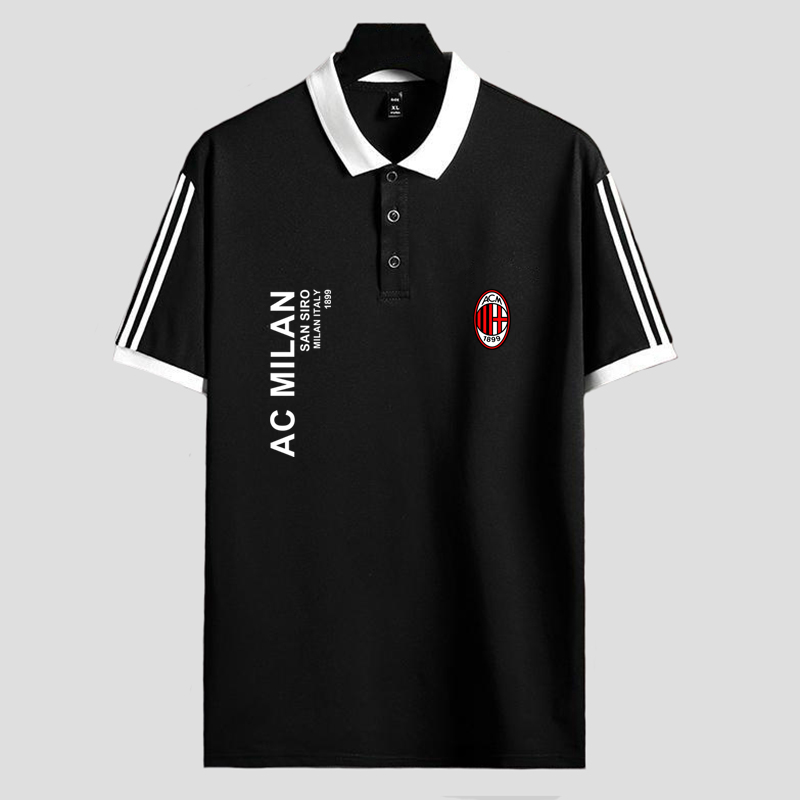 AC米兰Milan意甲训练队服男装运动速干Polo衫夏装短袖t恤足球衣服