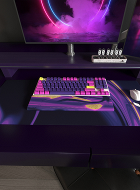 Terror稻妻复古波GMK Retrowave 键帽腕托机械键盘树脂紫四