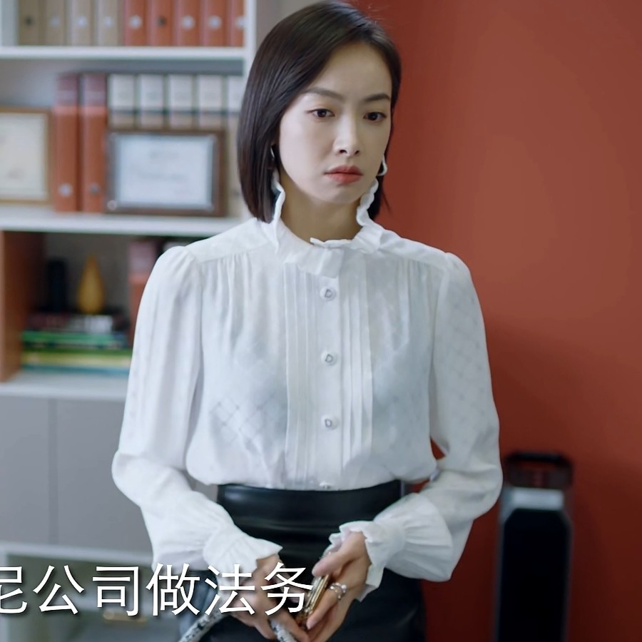 原版我们的翻译官宋茜林西同款衬衫上衣立领长袖气质衬衣女衣服潮