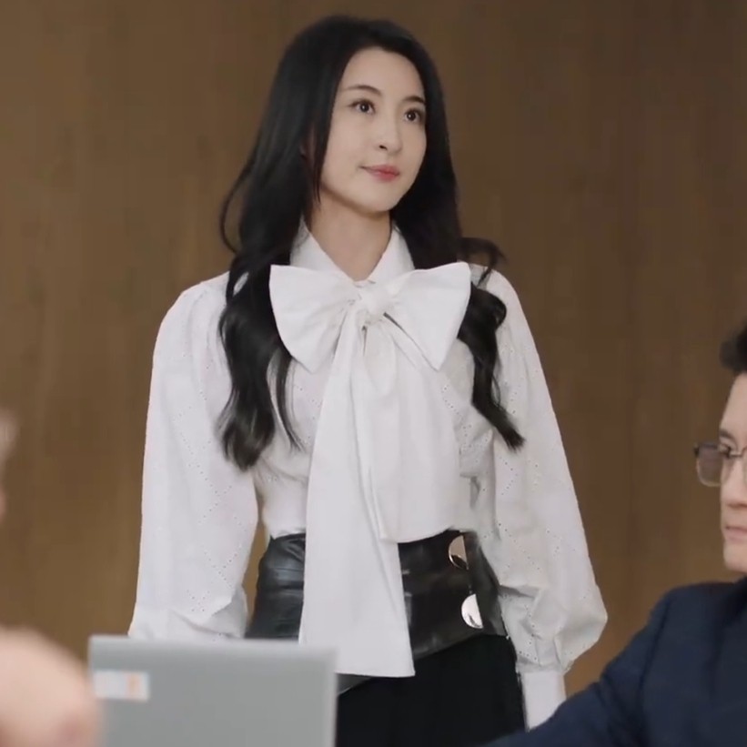 原版黑色月光林夏薇卓慧云同款衬衫上衣蝴蝶结长袖衬衣女衣服潮