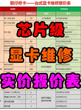 显卡维修寄修RTX2060 2070花屏黑屏进水修理修复2080ti改22G显存