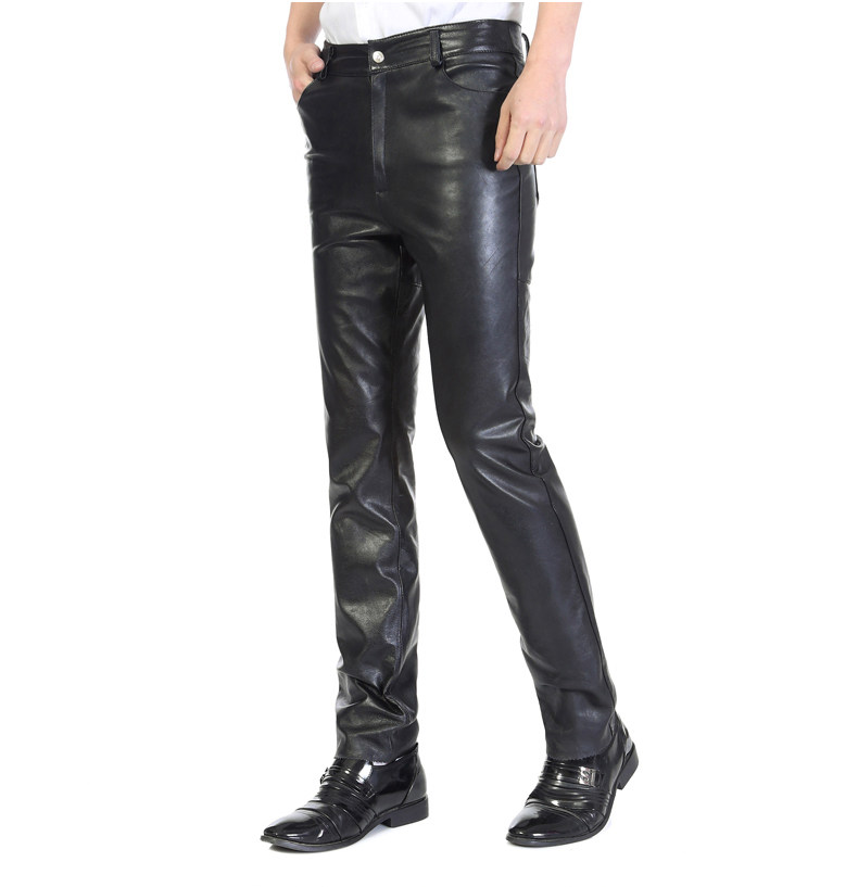 Pantalon cuir homme droit pour hiver - Ref 1492921 Image 4
