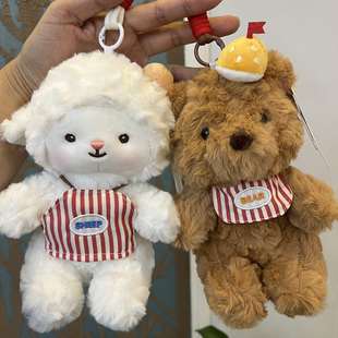 可爱小熊小羊小狐狸米豆烘焙掌中宝玩偶桌伴娃娃送男女生儿童礼物