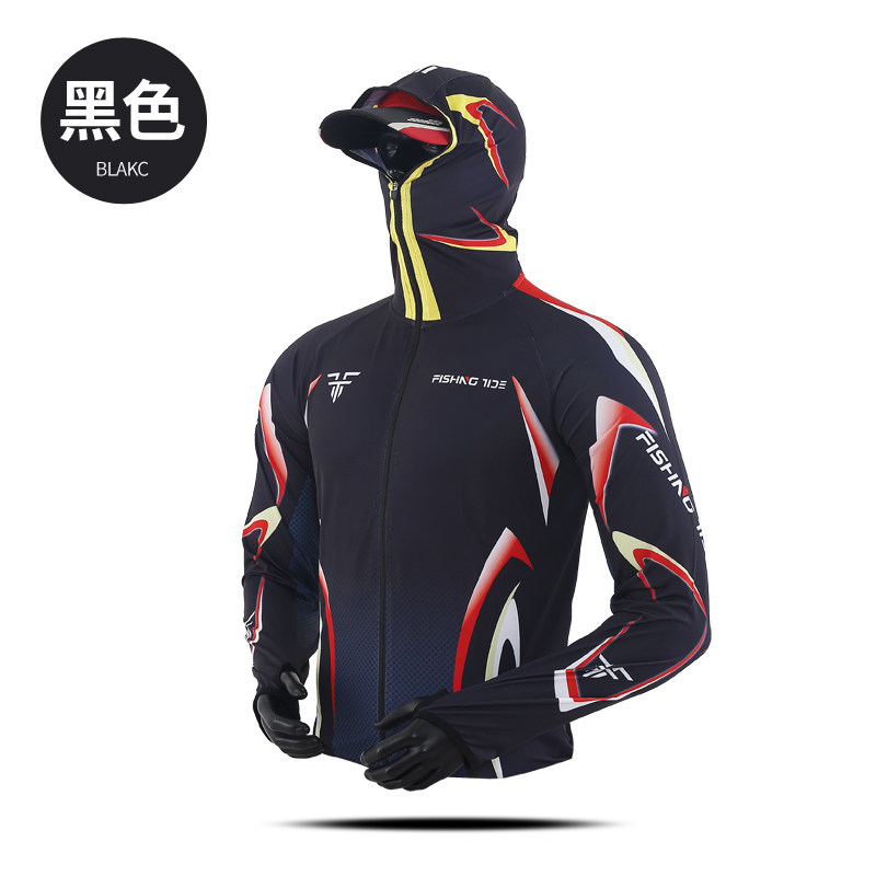 夏季钓鱼防晒服冰丝路亚