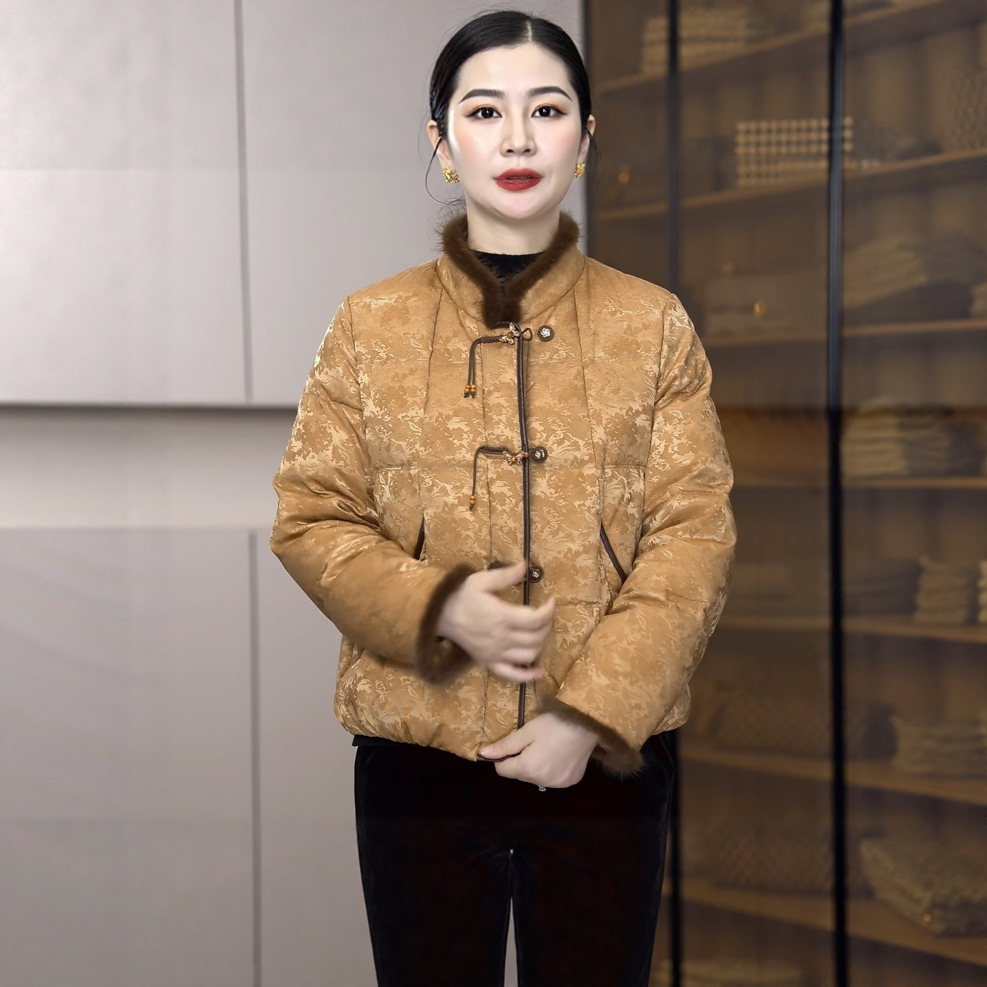 新款妈妈装气质新中式国风棉衣女