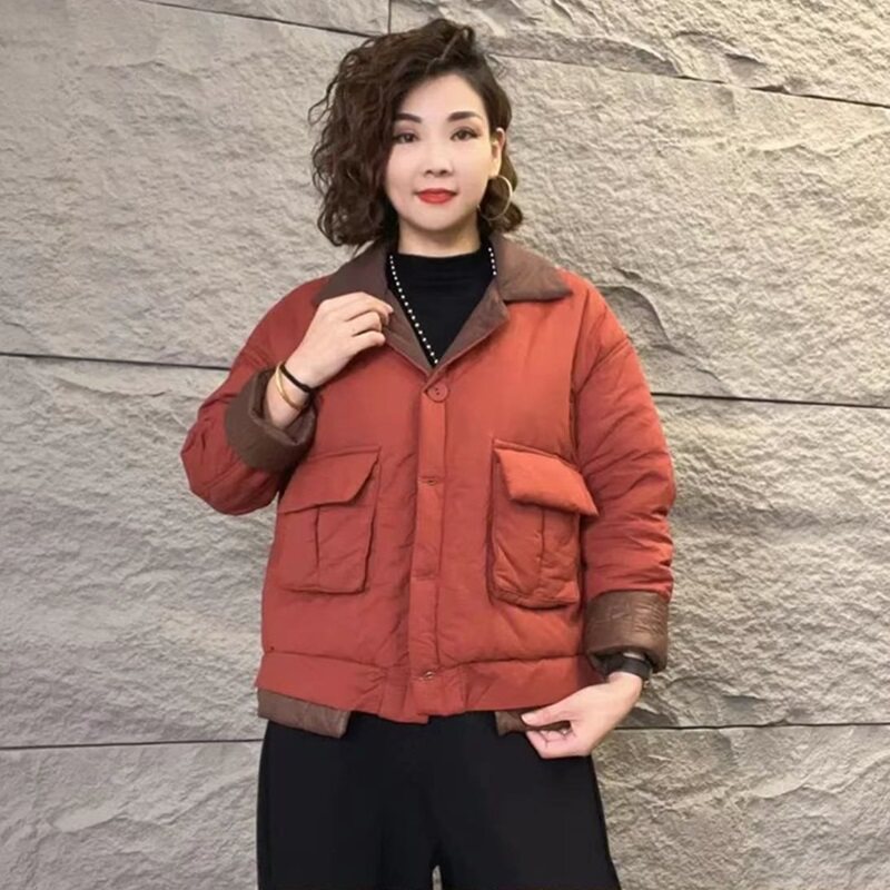 加棉短款韩版宽松加棉加厚棉服女