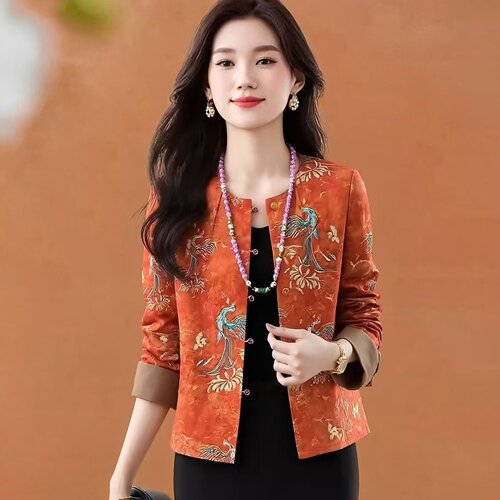小香风刺绣提花短外套女春秋上衣