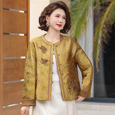 新中式重工刺绣小香风短外套女装