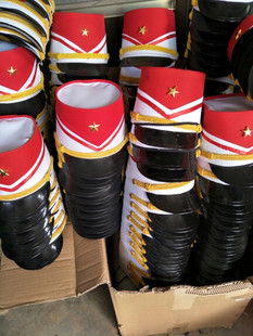 新款鼓号队服装专配高帽子中小学生幼儿园升旗手管乐队鼓号服帽子